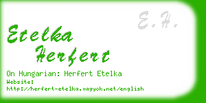 etelka herfert business card